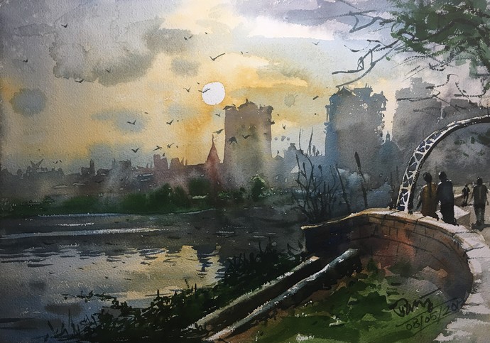690x483 Watercolor Painting