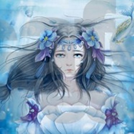 460x460 Watercolor Painting Underwater Anime Keepsake Box By Admin Cp141489836