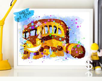 340x270 Anime Watercolor Etsy