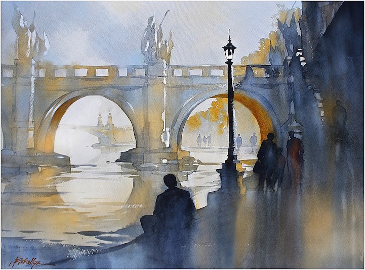 721x535 Beautiful Watercolor Paintings Of Architecture By Thomas W. Schaller