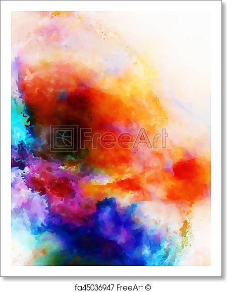 450x580 Free Art Print Of Color Abstract Background And Watercolor