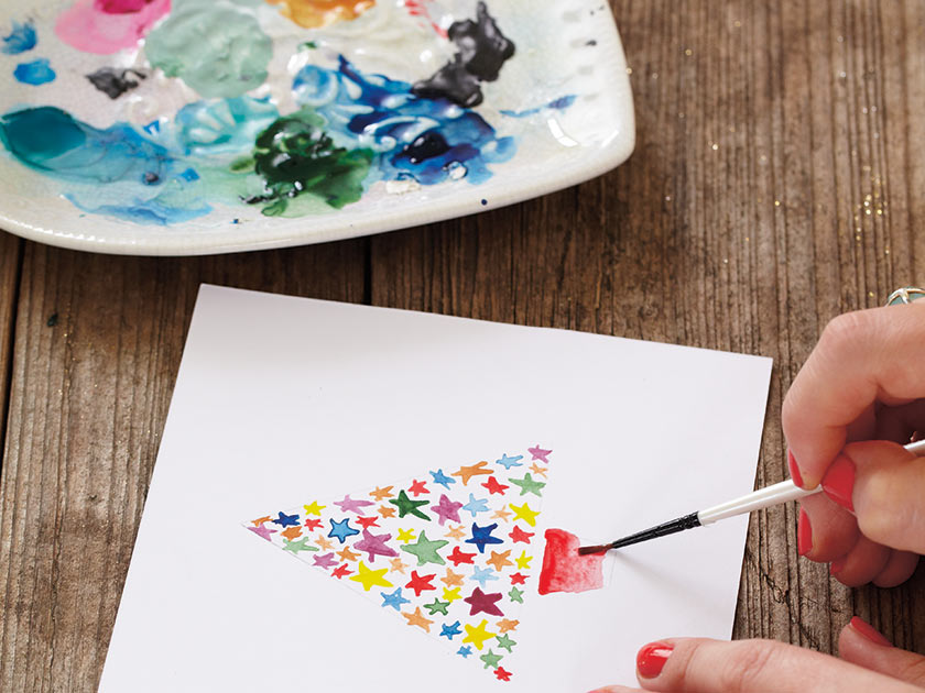 840x630 Watercolour Painting Paint Your Own Christmas Cards