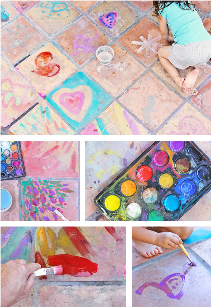 800x1161 Easy Art Ideas For Kids Watercolor On Tile