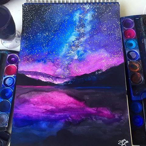 480x480 Galaxy Painting By @jg Draws @arts Gallery Art Inspiration