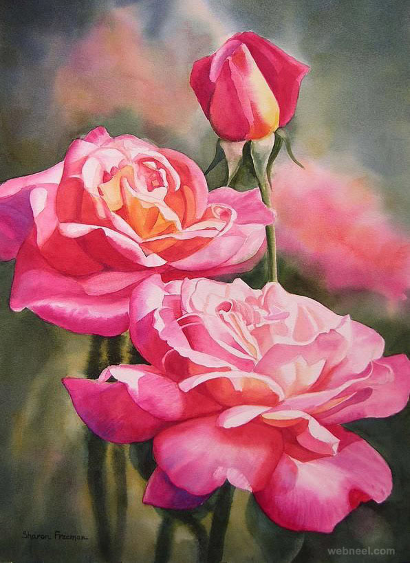 596x819 25 Beautiful Rose Drawings And Paintings For Your Inspiration
