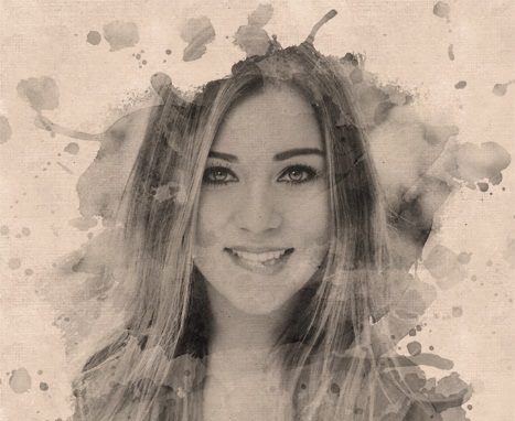 467x382 Gray Watercolor Painting Effect