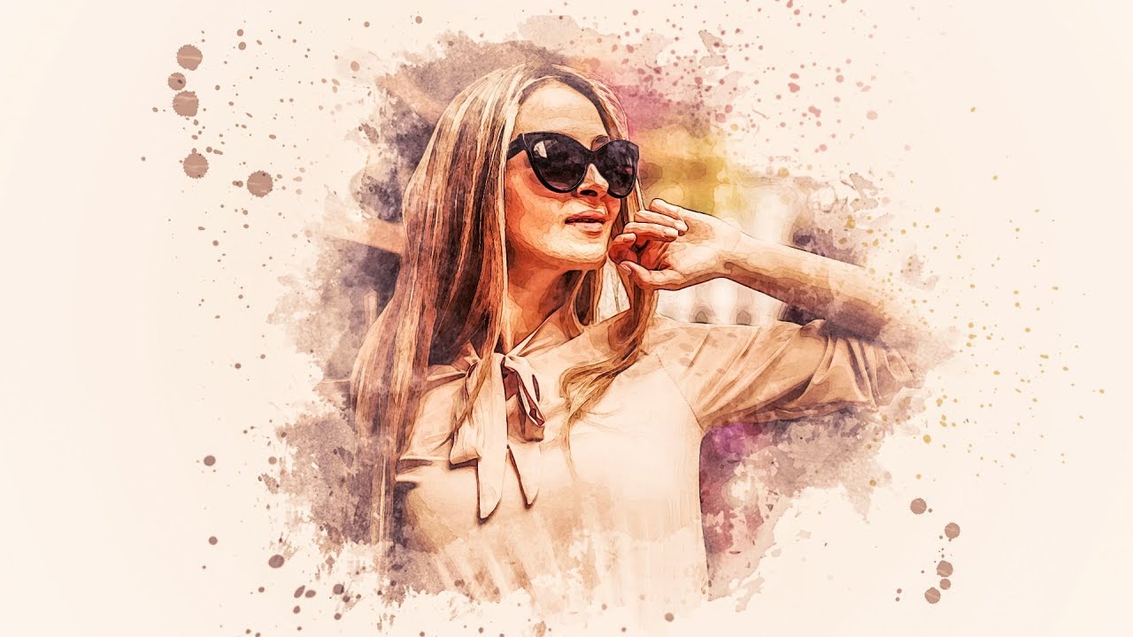 1280x720 Realistic Watercolor Painting Effect