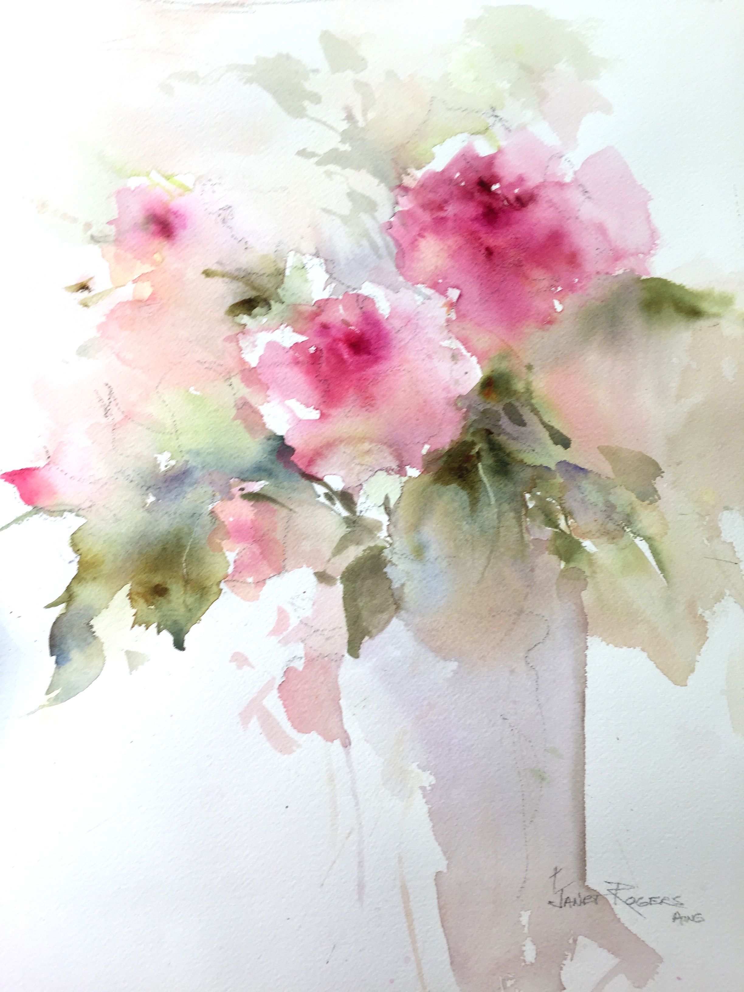 2448x3264 Watercolor Painting Flowers New 2016 17 Janet Rogers Watercolour
