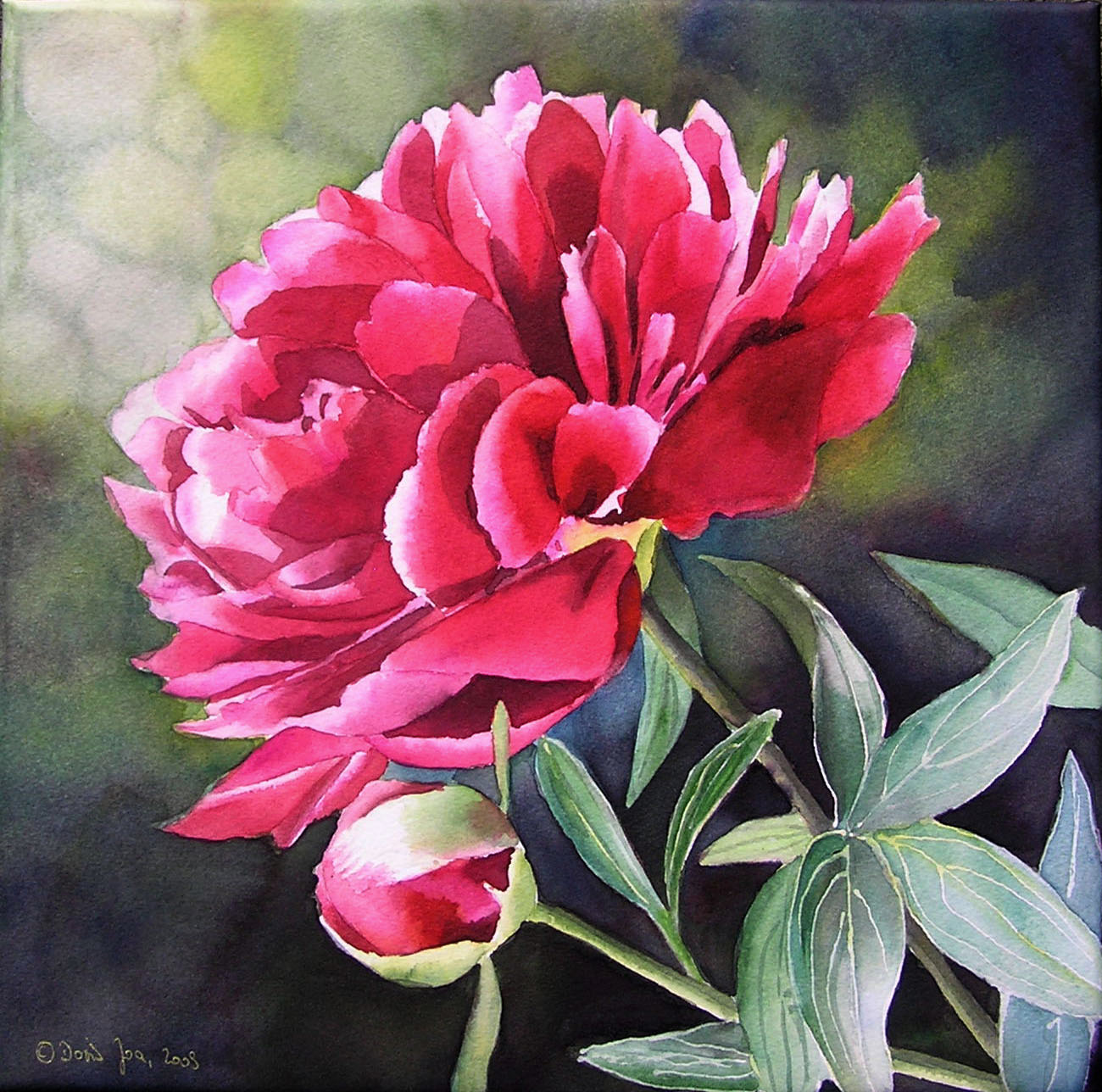 1300x1288 Flower Painting Peony
