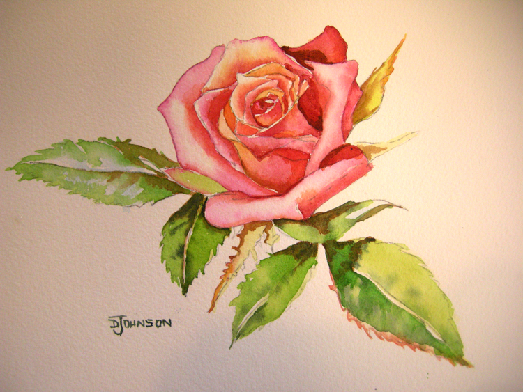 750x563 How To Paint A Rose Final Painting! Debbie Waldorf Johnson