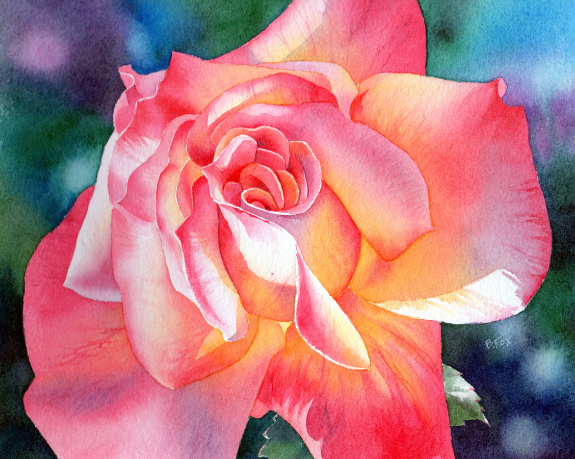 1128x900 How To Paint A Flower In Watercolour