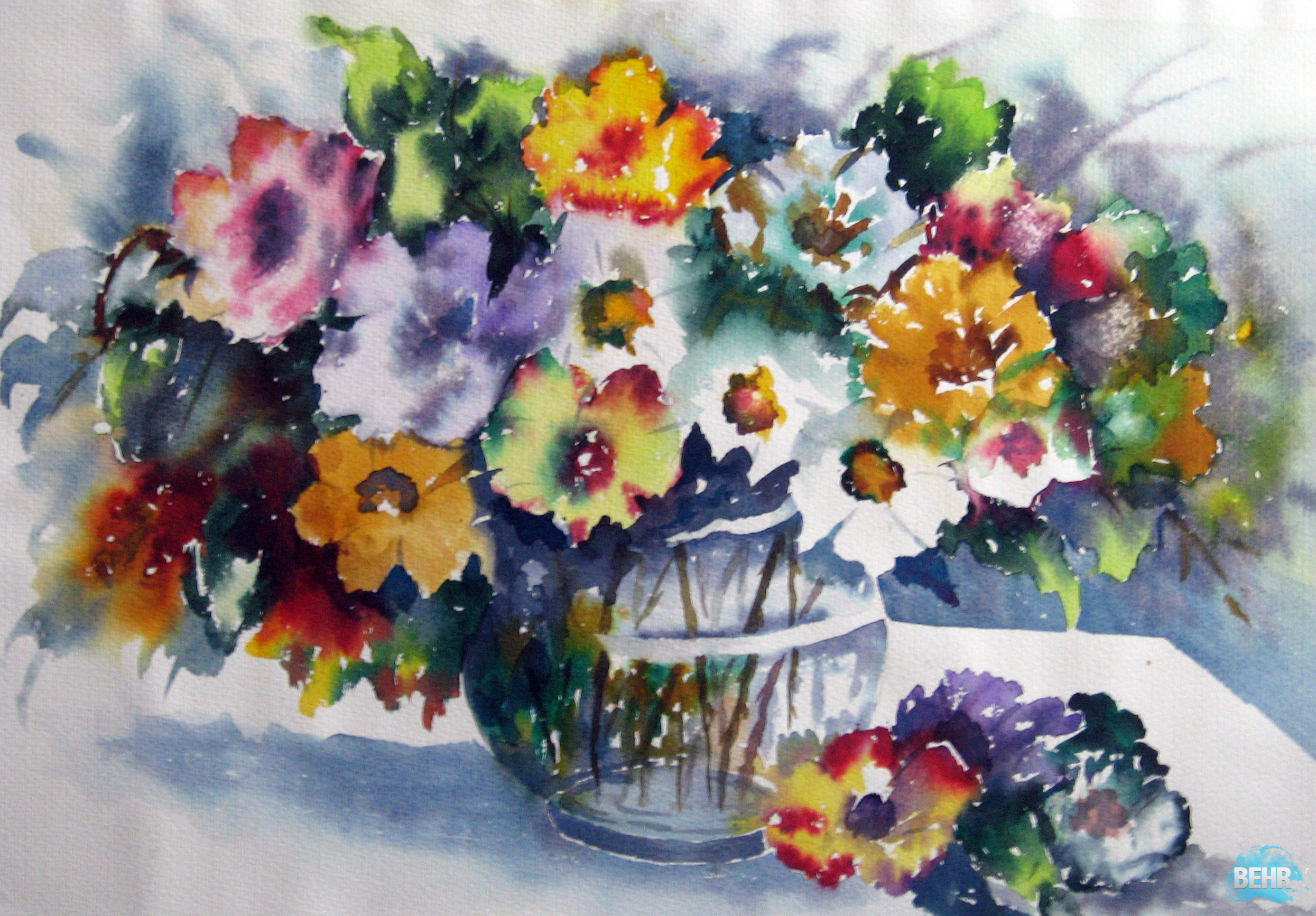 2490x1734 New Ideas Watercolor Flowers With Larger Image Behr S Watercolor