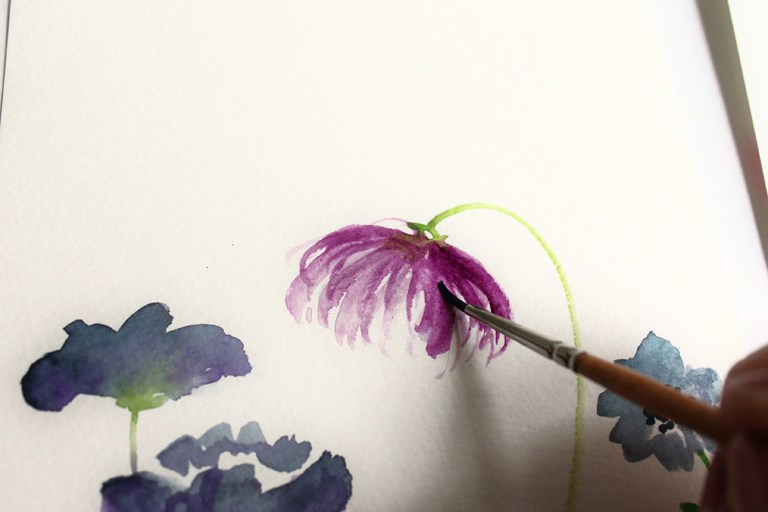 768x512 How To Create Watercolor Flowers Tutorial Plus A Gorgeous Giveaway