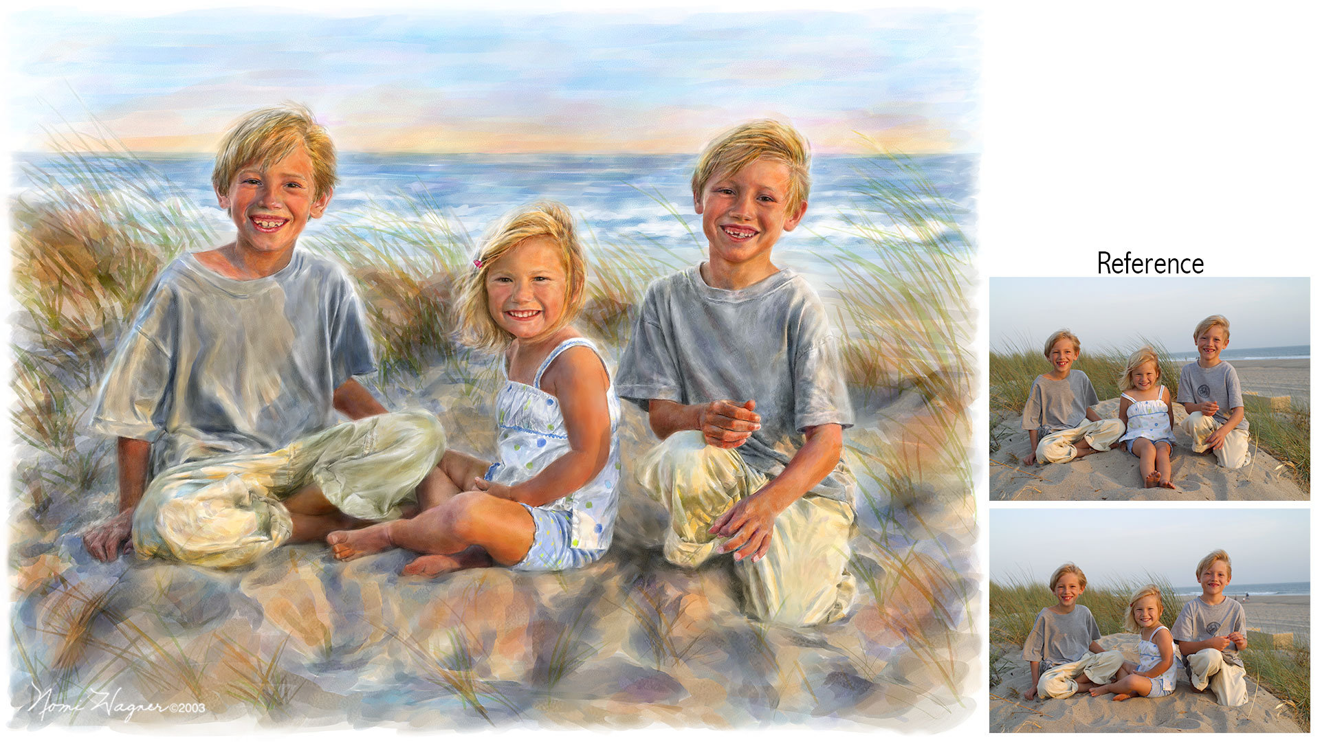 1920x1080 Portrait Painting Of Children, Watercolor Portraits, Portrait