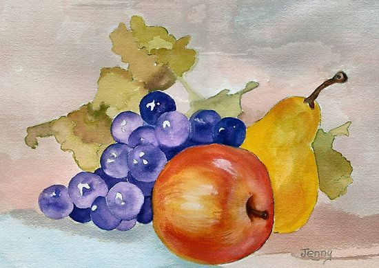 550x390 Pictures Watercolor Painting Fruit Still Life,