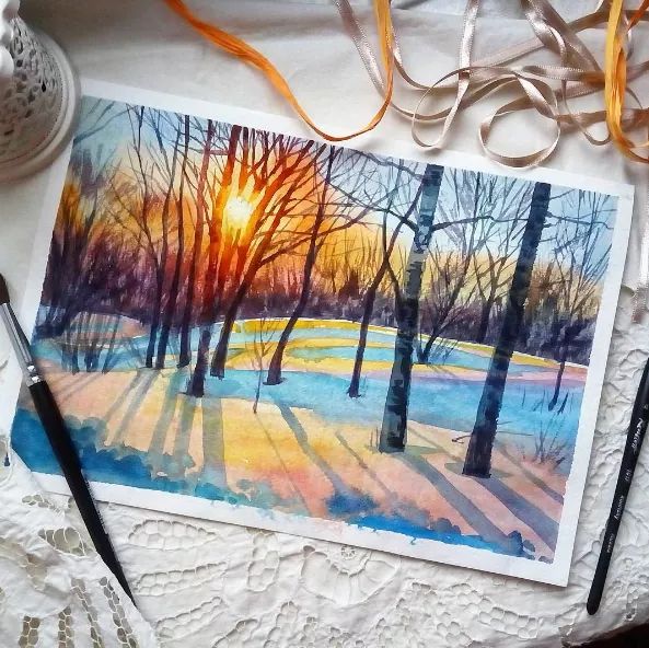 593x592 50 Wonderful Watercolor Painting Ideas That Your Kids Will Enjoy