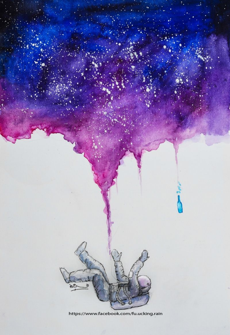 800x1164 Simple Watercolor Painting Ideas Watercolor, Galaxy, Kim