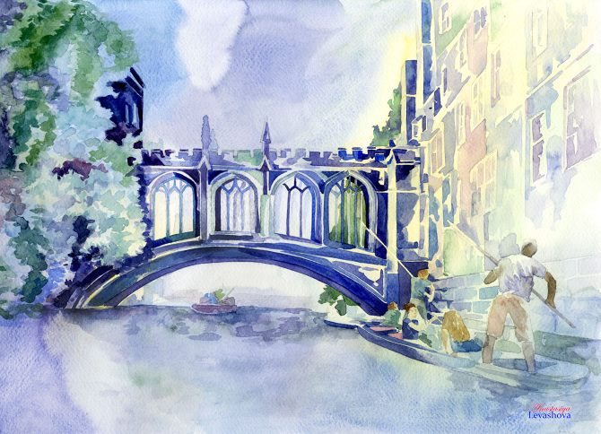 670x484 Freelance Illustrator Architecture Cambridge Watercolour Illustration
