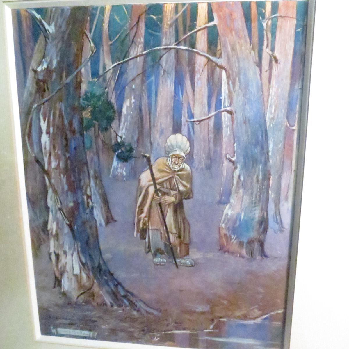 1200x1200 Louis Bailly (1905 ) Illustrator Witch Watercolor Gouache