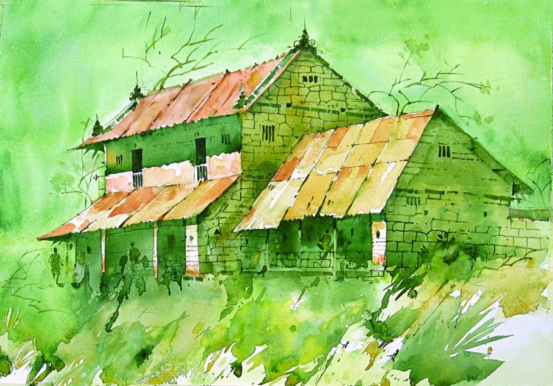 800x558 Watercolour Landscapes By Artist Sachin Naik Landscape Art