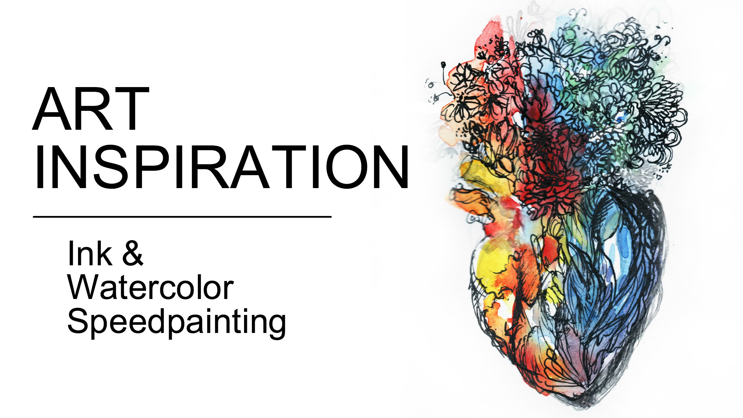 2560x1440 Follow Your Heart Powerful Inspiration (Watercolor X Ink Painting