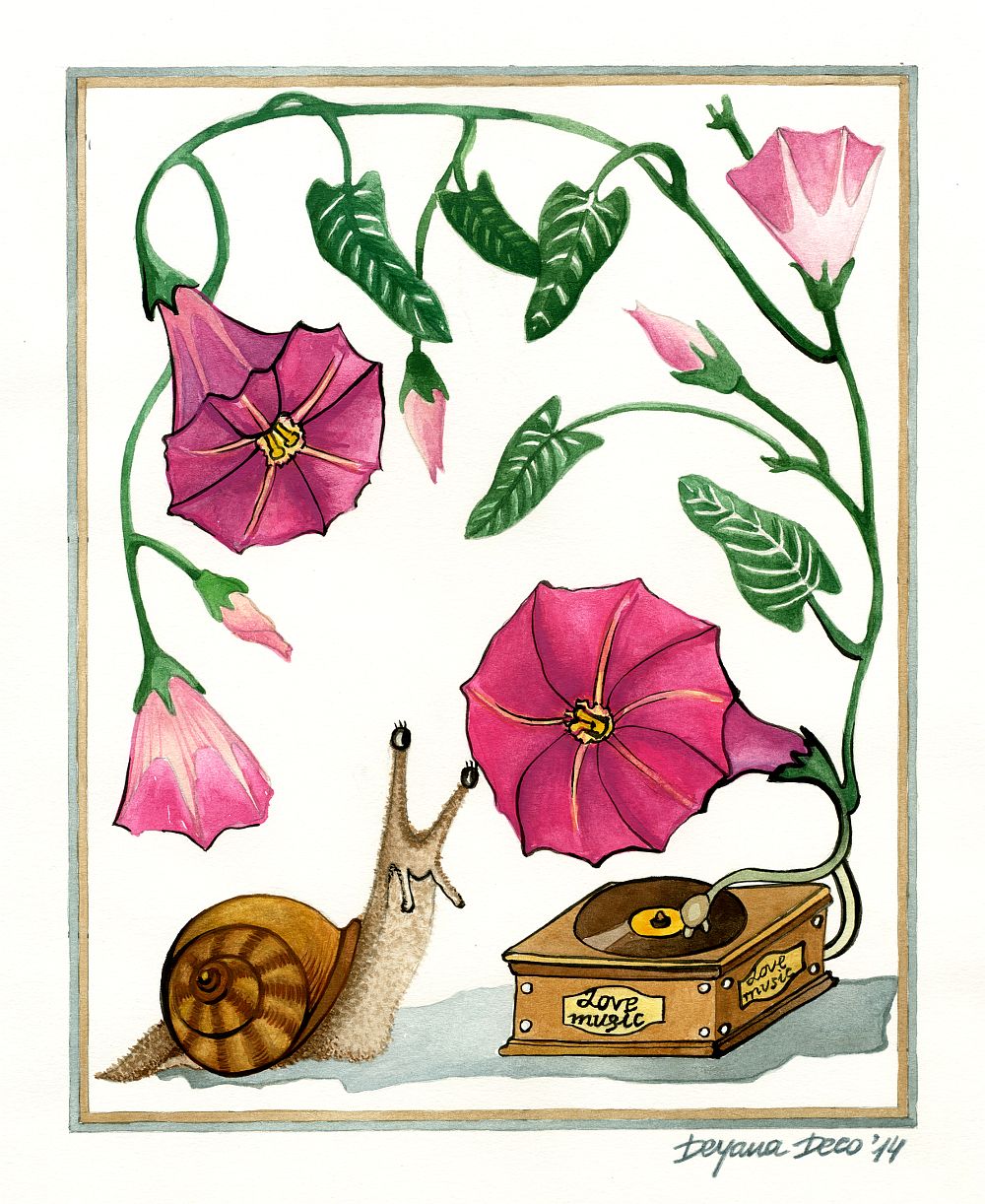 1000x1222 Love Music Original Watercolor Painting