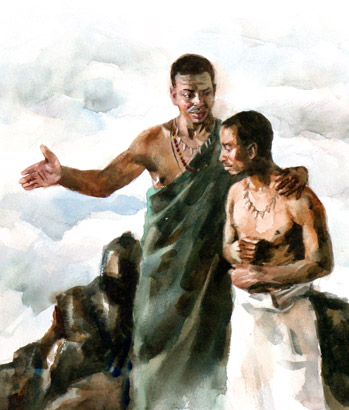 349x410 Watercolor Paintings Spider Magazine Get Off My Lap, Cat