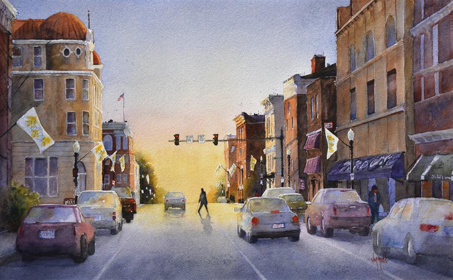 900x556 Morning In Town By Judy Mudd