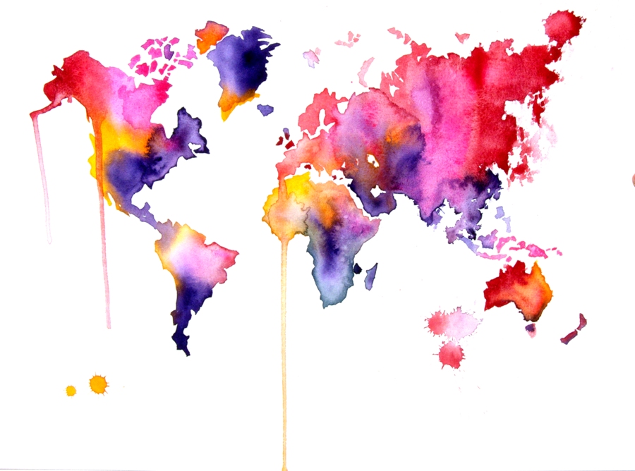 900x668 Watercolor Painting World