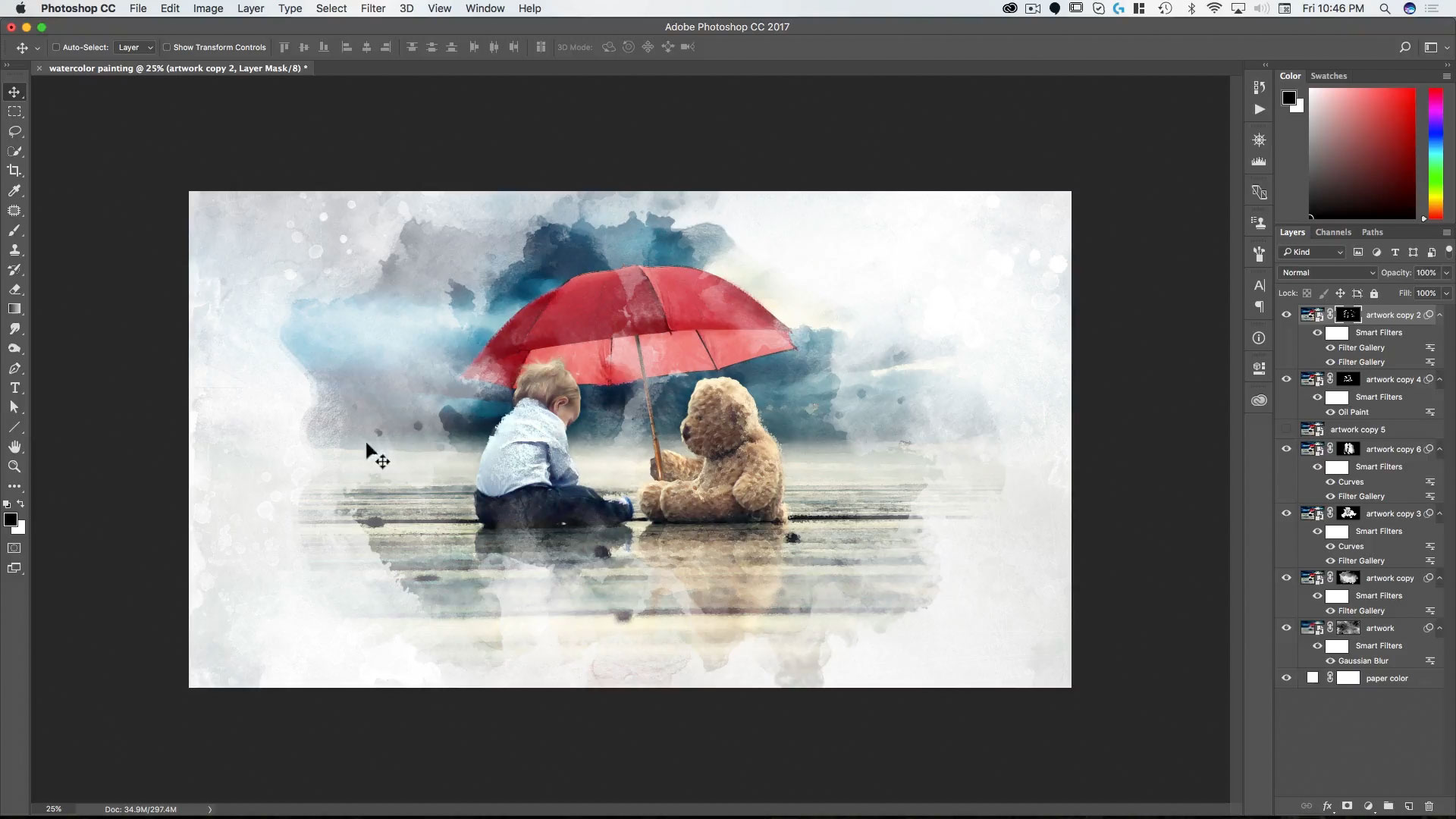 1920x1080 Kelvindesigns Tutorial Watercolor Painting In Photoshop