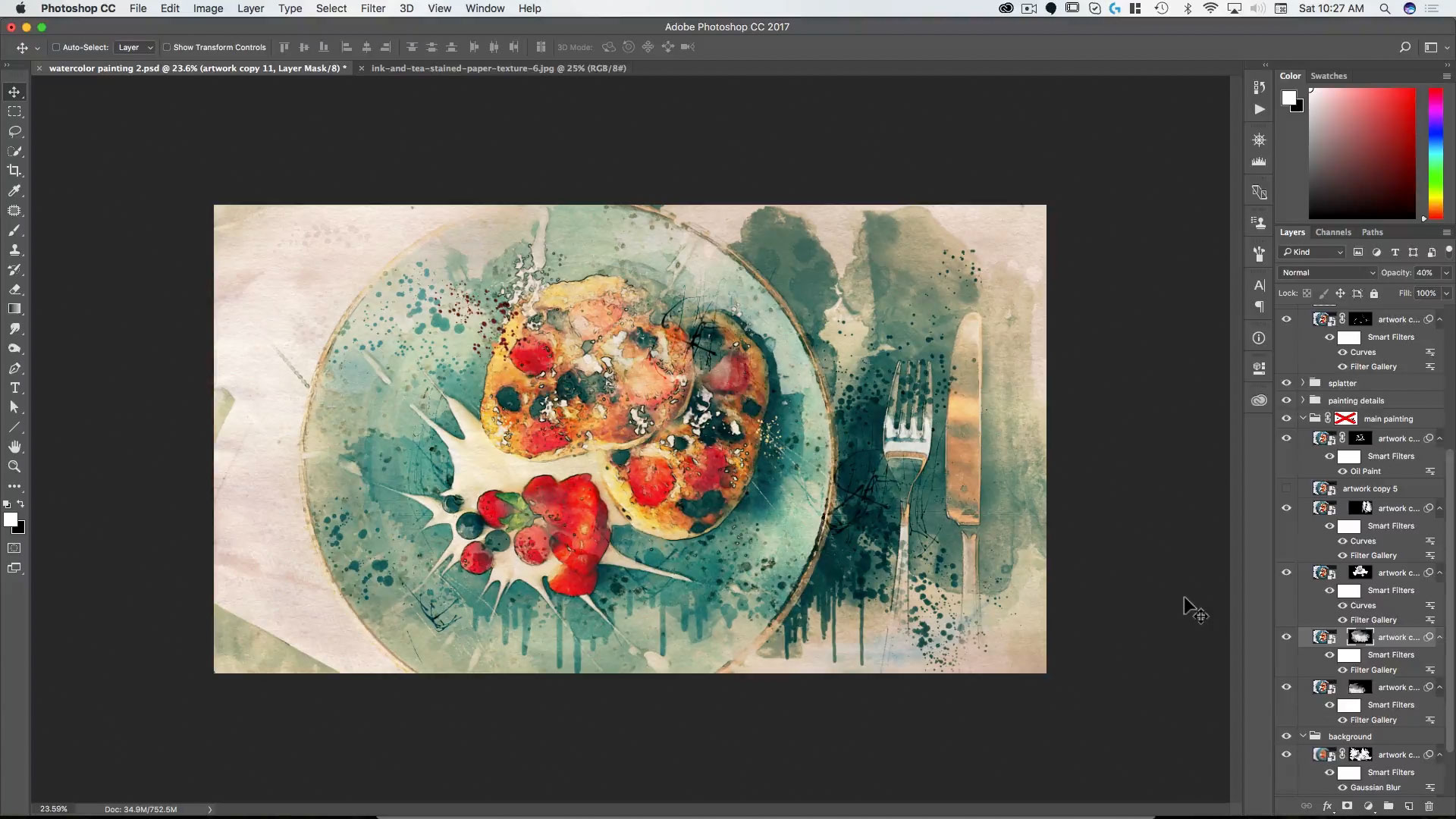 1920x1080 Watercolor Painting In Photoshop Course