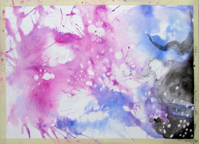 690x501 Fun Watercolor Galaxy And Space Paintings