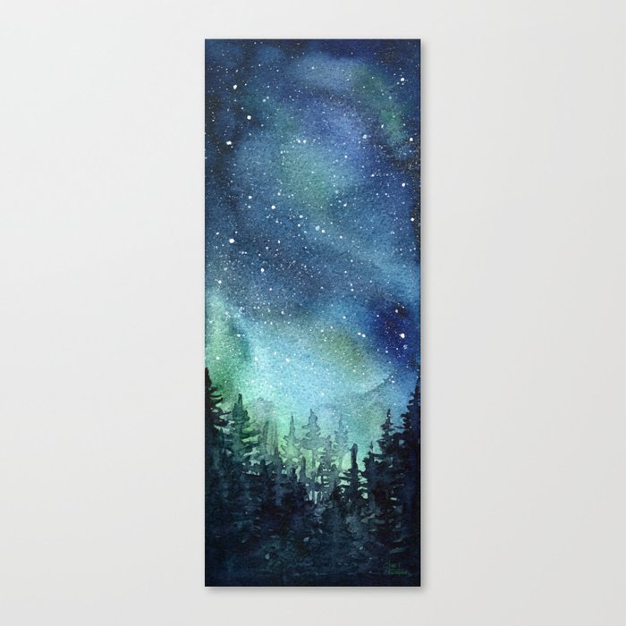 700x700 Galaxy Watercolor Space Night Sky Nebula Painting Aurora Canvas