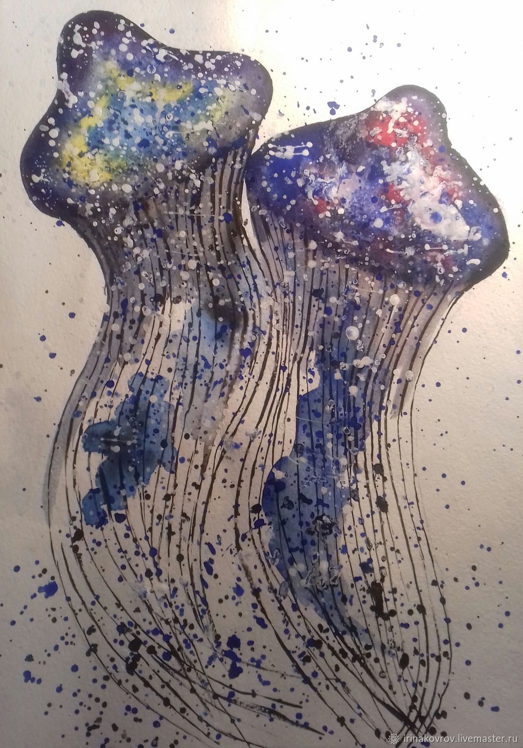 1050x1500 Painting Watercolor. Space Jellyfish Shop Online On Livemaster