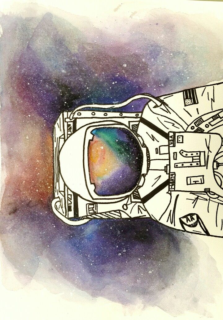 720x1034 Astronaut Watercolor Space Painting Galaxy Crafts