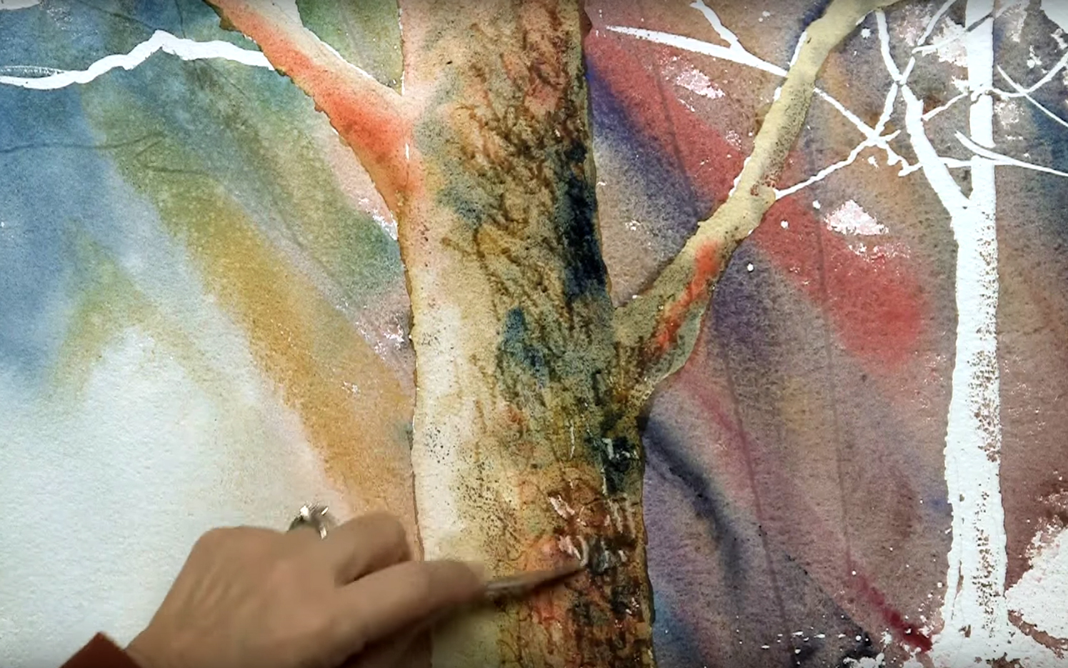 1495x935 Watercolor Technique For Woodgrain Textures Using A Knife