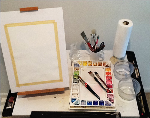 500x392 Start Painting With Watercolors Learn Brush Strokes, Water To