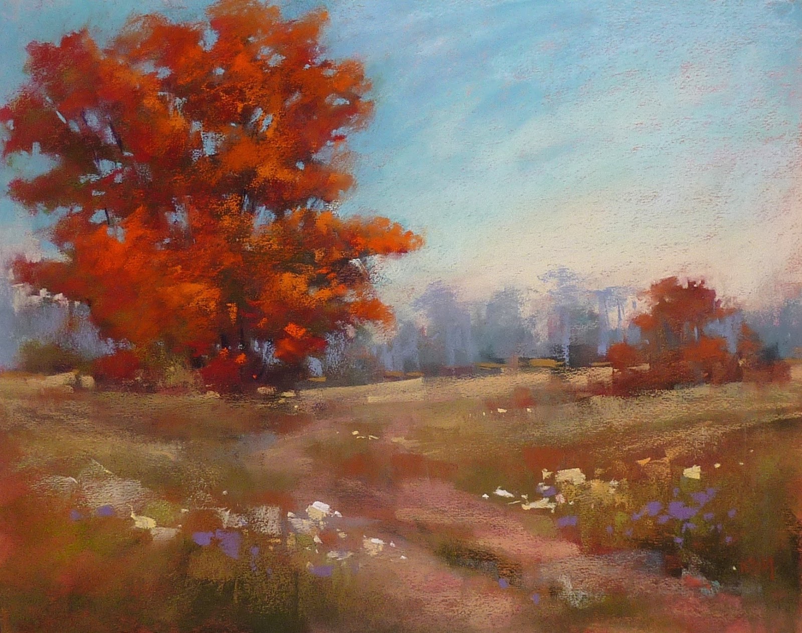 1600x1264 Painting My World Painting Fall Foliage With Pastels...red And