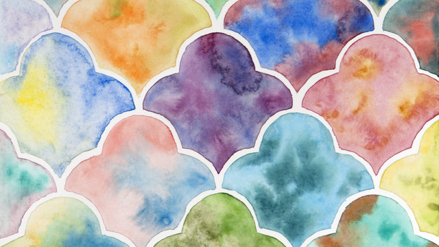 640x360 Watercolor Geometric Tumblr