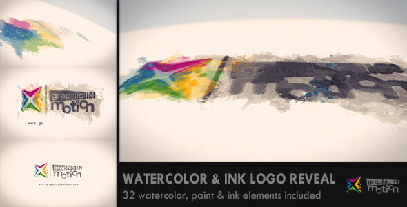 590x300 Watercolor Amp Ink Logo Reveal By Graphicinmotion Videohive
