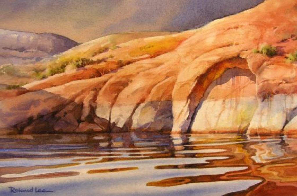 1024x676 How To Paint Water Reflections Watercolor Painting Step By Step
