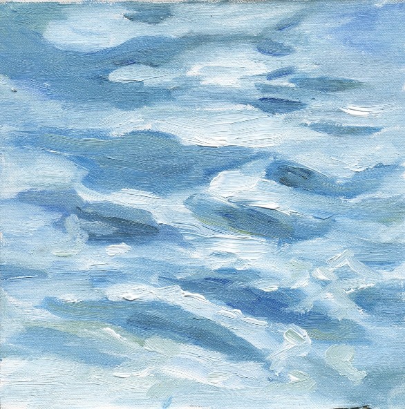 586x592 Ripples On Water, Oil Painting