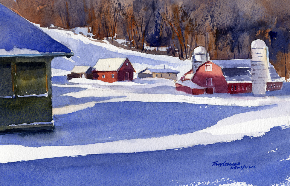 970x624 Winter Hundred Paintings Vermont Watercolor Artist Tony Conner