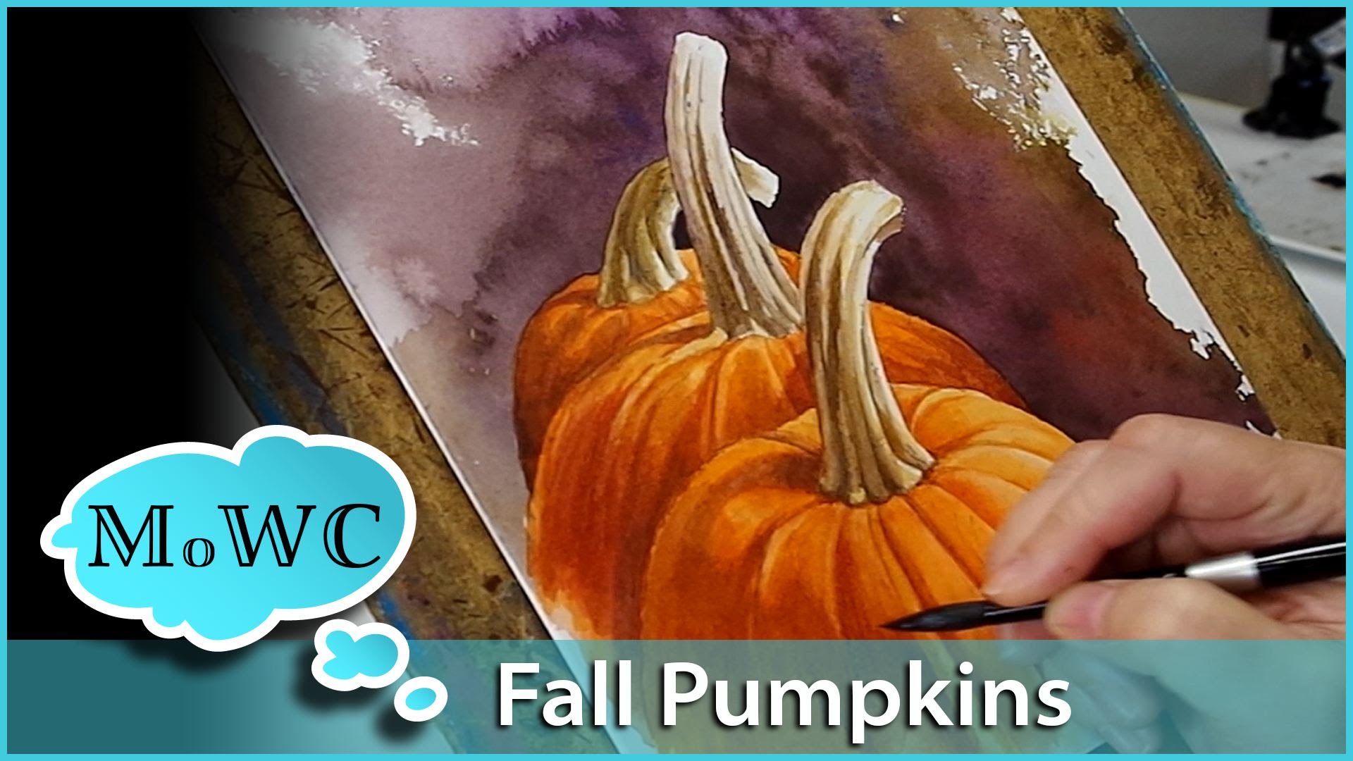 1920x1080 Pumpkins In Watercolor Amp Painting With Orange