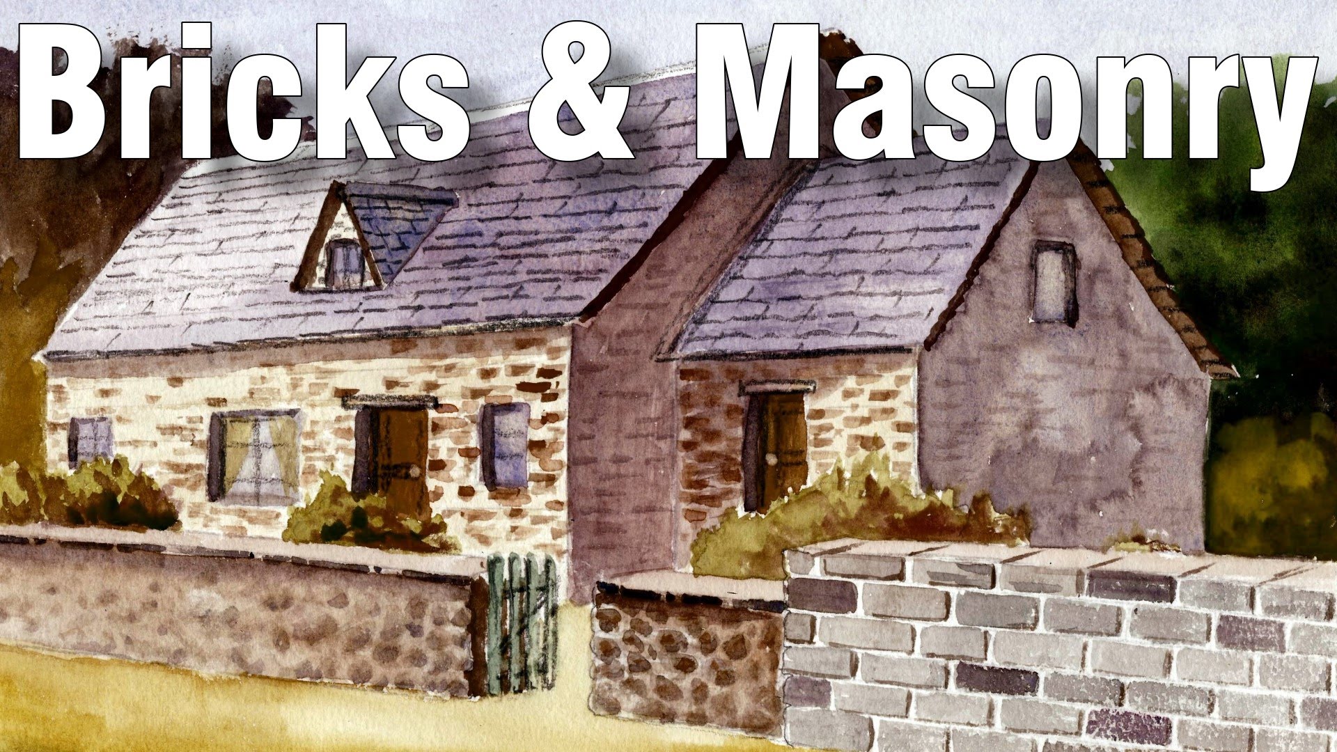 1920x1080 How To Paint Bricks In Watercolor 1