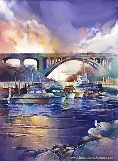 Watercolor Paintings Of Bridges