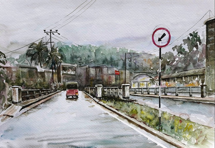 850x585 Two Bridges In One Way Track Karunagama Art Gallery