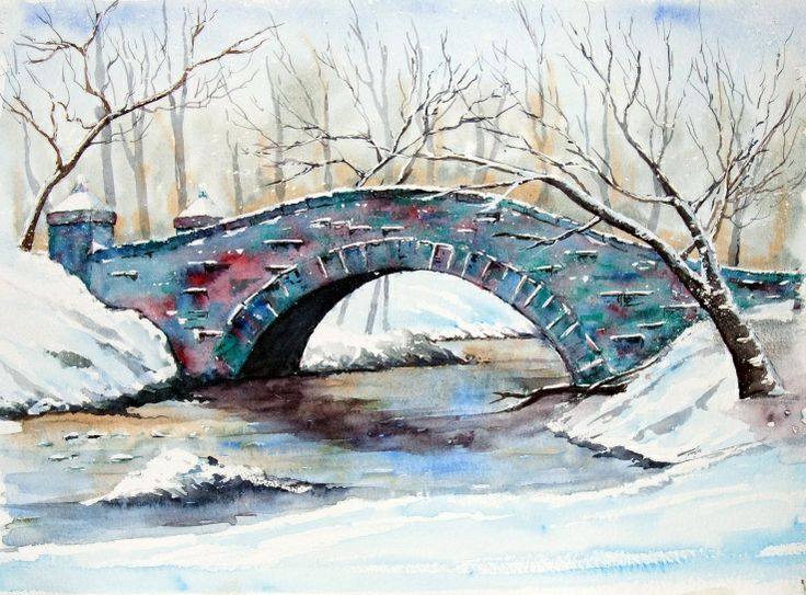 736x543 Bridges In Watercolor Artwork