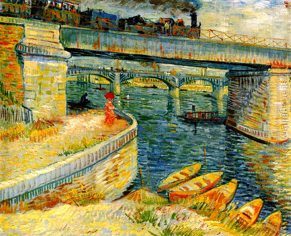 1000x812 Bridges Across The Seine At Asnieres Vincent Van Gogh Reproduction