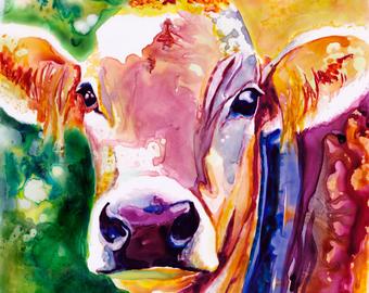 340x270 Cow Painting Etsy